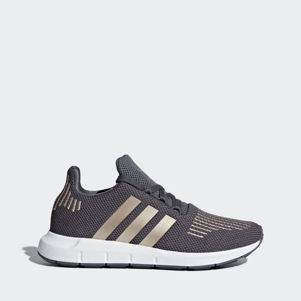 Adidas Swift Run - Originals για κοριτσια - Γκρι/Χαλκός Μεταλλικός/Ασπρα,Μέγεθος: EU 27 – 39 1/3 (37